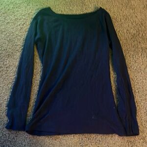 Old Navy Fitted Blue Blouse